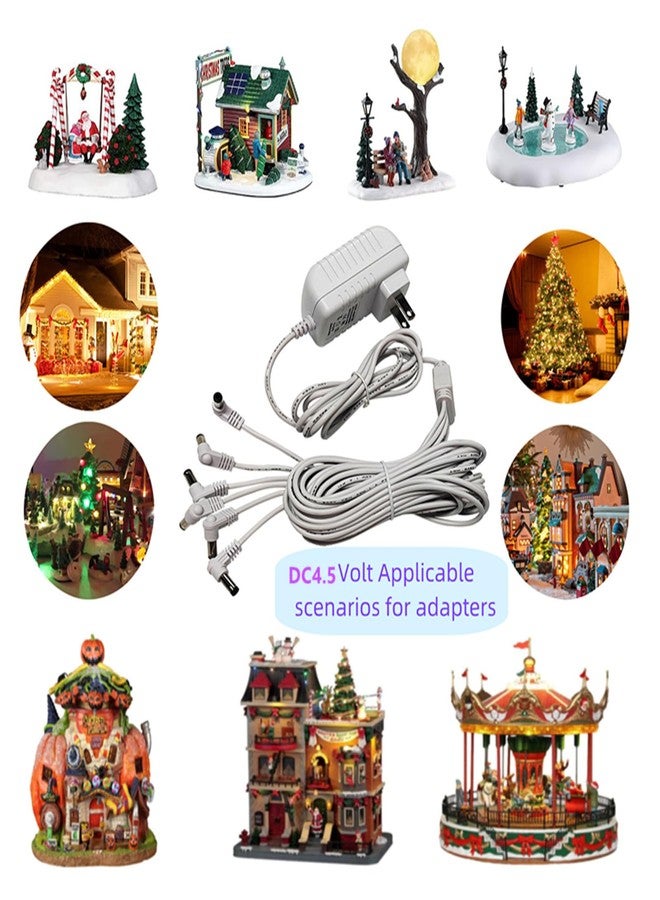Fesasn 4.5VDC Power Adapter Compatible with Lemax Lighted Accessory for Christmas Village Spooky Town Christmas Micro Lighting Building Decoration 94566 94527 94563 94564 64517 74269 - Image 5